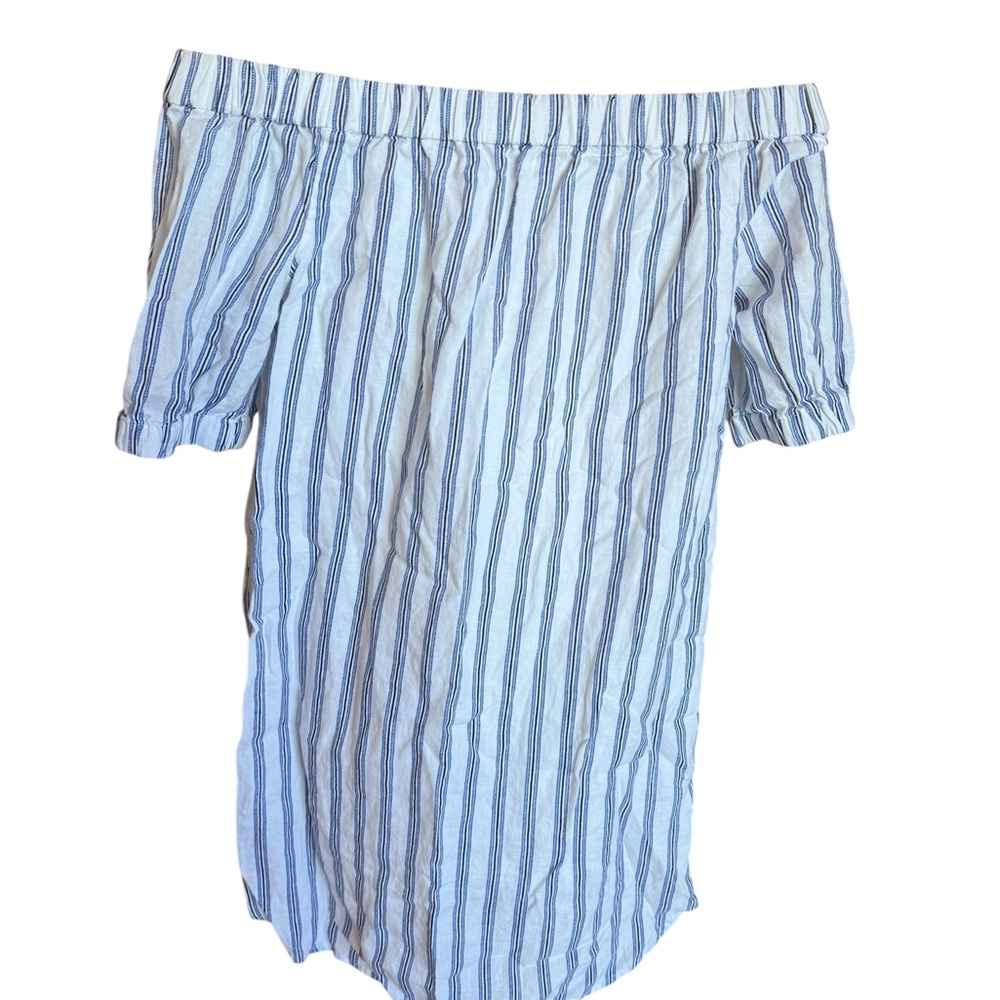 Michael Kors Blue and White Striped Dress